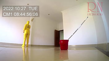 Preview 1 of Wwwarob Xxx Badoi Com - Naked maid cleans office space. Maid without panties. Hall c1 data