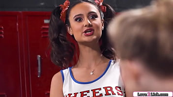 Preview 1 of Penny Brooks Feet - Horny cheerleaders squirt in locker room