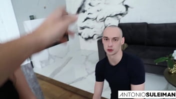 Preview 3 of Big Boobs Xvidio - Antonio shaved the head of the cuckold in front of his step sister