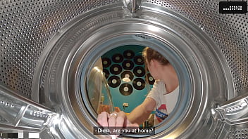 Preview 1 of Big Rund Ass - Step Sister Got Stuck Again into Washing Machine Had to Call Rescuers