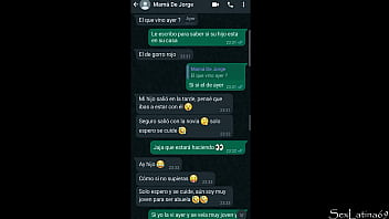Preview 1 of All Pronster Videos - La madrastra cachonda de mi mejor amigo me invita a follar a su casa por WhatsApp