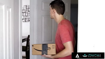 Preview 1 of Digital Playgroup Com Xxx - NURU MASSAGE - Big Chested Dana DeArmond Titfucks The Delivery Guy Before Riding His Big Cock