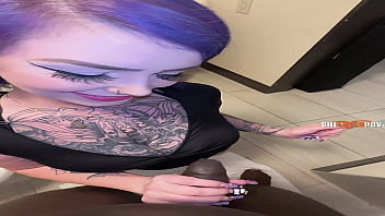 Preview 1 of Tits Nino - BBC Bathroom blowjob with PAWG Rachel Luxe