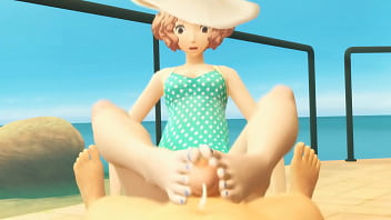 Preview 4 of Front In Public - okumura beach footjob