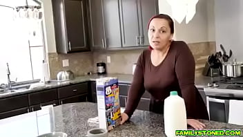 Preview 1 of One Guy Two Chicks - Stepdaughter Bang After Breakfasttt1.mp4