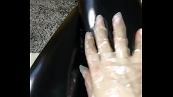 Preview 2 of Sunny Leone Pron Rap - MISTRESS ANNETTE IN LATEX LEGGINGS TEASING HER GUY. WHERE ARE YOU I WAITING FOR YOUR FUCKING ANAL HOLE?