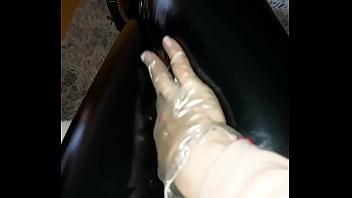 Preview 4 of Sunny Leone Pron Rap - MISTRESS ANNETTE IN LATEX LEGGINGS TEASING HER GUY. WHERE ARE YOU I WAITING FOR YOUR FUCKING ANAL HOLE?
