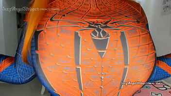 Preview 2 of Brother Sex Her Little Sister - Mary Jane from spider man cosplay feat the wheel of sex game blowjob big tits bouncng and buttplug TRY NOT TO CUM