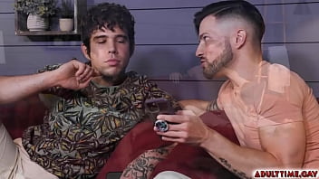 Preview 1 of Wwwhdsex Vedio Download Com - Straight guy Dalton Riley gets to experience his first gay sex with friends Casey Everett and Joseph Castlian.