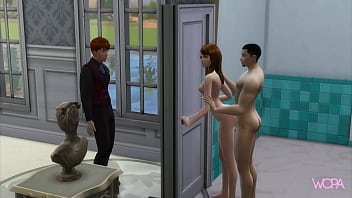 Preview 4 of Sexe Wedaing - Hermione having sex with Viktor Krum in front of Ron - Yule Ball with lots of sex