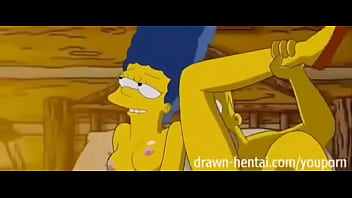 Preview 1 of Hindi Me Chodi Choda - Homero y Marge cogen en Alaska mientras el  bosque observan