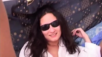Preview 1 of Slap Rep Glasses - Homemade video of two cocks in a hot and juicy mouth,  Old friend and