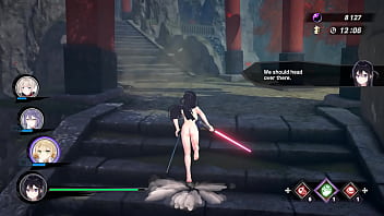 Preview 4 of Bailey Jay Skirt - Samurai Maiden Nude &#039_n Cute [Part 4] - Practice With Nobunaga Oda