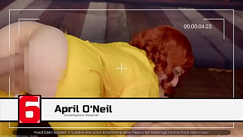 Preview 4 of Kad Hari Raya - April O&#039_Neil Caught And Used | TMNT