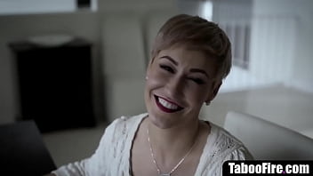 Preview 2 of Pink Tits Masturbates - Pervy step parents threesome fuck stepdaughter&#039_s bff