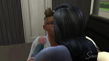 Preview 1 of Xxx Pim Xexh Bo Dit Con 12 Tuoi - Step mother is hungry for her little Kevin and wants him to sleep well.