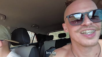 Preview 1 of Ass Spitroa - Pickup on the Beach ended with an orgy in a Public place!