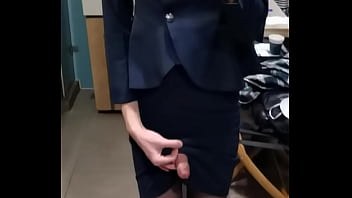 Preview 3 of Full Hd Sext Video - crossdresser office lady handjob