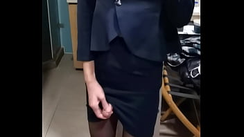 Preview 4 of Full Hd Sext Video - crossdresser office lady handjob