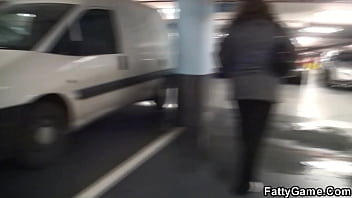Preview 2 of Japanese Sex Doll Videos - Fat ass plumper picks up skinny young guy for play