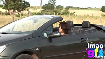 Preview 1 of Mom Dad Son Xxx Hd - Sweet Brunette sexy Nude at Car