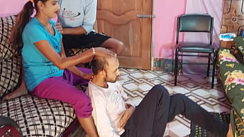 Preview 1 of Xnxx Amy - Amateur threesome Beautiful horny babe with two hot gets fucked by two men in a room bengali sex , , , ,  Hanif and  Mst sumona and Manik Mia