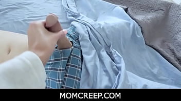 Preview 1 of Japan Woman Sxe - MomCreep - Nin Elle starts filming her stepsons cock and sucks him