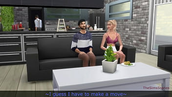 Preview 2 of Dutch Pizza - The sims 4, Kinky housewife cheating on her husband with his friend