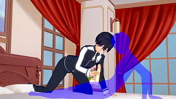 Preview 1 of Sex Dlm Bas - Sword Art Online Yaoi - Kirito Handjob and anal with creampie - Sissy crossdress Japanese Asian Manga Anime Film  Game Porn Gay