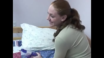 Preview 1 of Shock Cheleng - Redhead beauty with round tits loves to fuck pussy with a vibrator and get an orgasm
