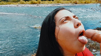 Preview 4 of New Blackcom Xxx Video 2018 - Arriesgado blowjob apasionado en la naturaleza al aire libre