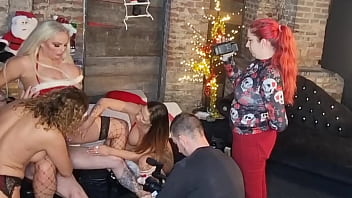 Preview 4 of A Ugc - BTS XXX-Mas Orgy 2022 PART 1 - Louise Lee,  Julia North,  KimberlyX