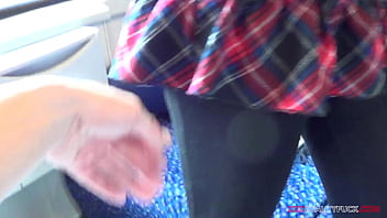 Preview 3 of Natasha Xxx Video Downloads - Horny Mea Melone fucking with stranger in public train