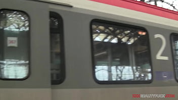 Preview 1 of Natasha Xxx Video Downloads - Horny Mea Melone fucking with stranger in public train