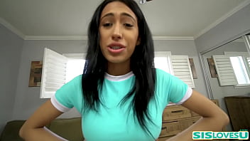 Preview 2 of Ghali Teen Sex - Aubry Stepbrother Catches Her Stealing Money From Stepmoms Room