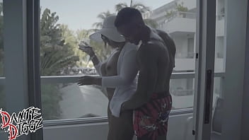 Preview 1 of Slman Bp - Phat Booty Latina Shanice Luv Gets A Balcony BBC Dick Down And Squirts In Front Of Everyone At Xbiz Miami