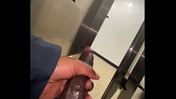 Preview 1 of Sareesex Indian - Cumshot In Womens Publc Restroom (Open Door)