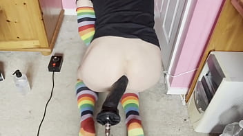 Preview 1 of Gigy Money Xxxvideo - Femboy using fuck machine with big toys - Trailer