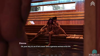 Preview 3 of Cutte Pussy - Two hotties caressing their pussies in the sauna &bull_ FREE PASS #40