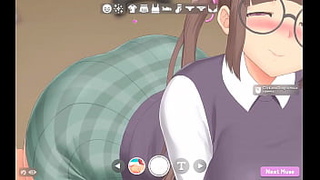 Preview 4 of New Girl Oil Xxx - Oppai Muse [ Hentai Games PornPlay ] Ep.1 Undressing a redhead on the beach then a gamer girl and a sexy waifu brunette housewife with gigantic tits