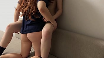 Preview 1 of Vendeuse Dans Une Pharmacie - Homemade lesbians sex on the coach (GIRLS2HOME)