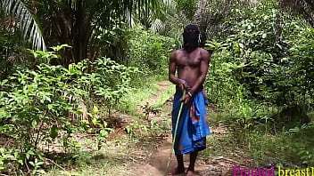 Preview 1 of Female Doctor Made Boy Cum - The lucky blind man who got assisted by a random girl in the bush who got attracted to his big cock and fuck him in the forest