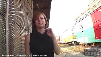 Preview 3 of Digital Playground Darth - college student flashing her tits and pussy in public then masturbating with a dildo back at home