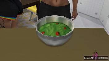 Preview 1 of His Step Momy - I Have Dinner With my Stepmom and the Dessert is her wet Pussy - Sexual Hot Animations