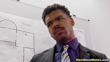 Preview 2 of Sanny Leon Ar Xxx - Black boss fucks naughty office clerks in the office