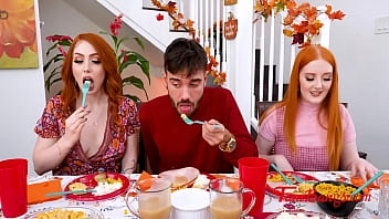 Preview 1 of Www Xxxsexmovi - Thanks Giving Family Orgy- Arietta Adams,  Cherry Fae