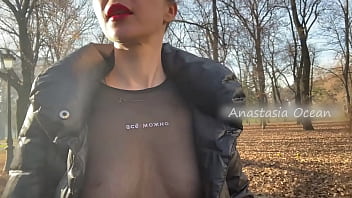 Preview 2 of Sister Full Video Ponr - Beauty flashes her big boobs while walking in a public park.