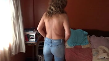 Preview 1 of Jody D7 - At such insistence,  I show off and masturbate in front of my stepson to make him jerk off
