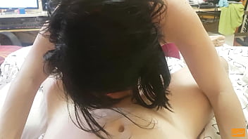 Preview 1 of Slim Boy Cute Solo - Little horny girl loves to suck my dick - Unlimited Orgasm