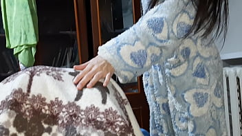 Preview 1 of Mom Sleeping And Son Sex - My neighbor started petting and licking me while her girlfriend was resting next to me - Girls fly orgasm